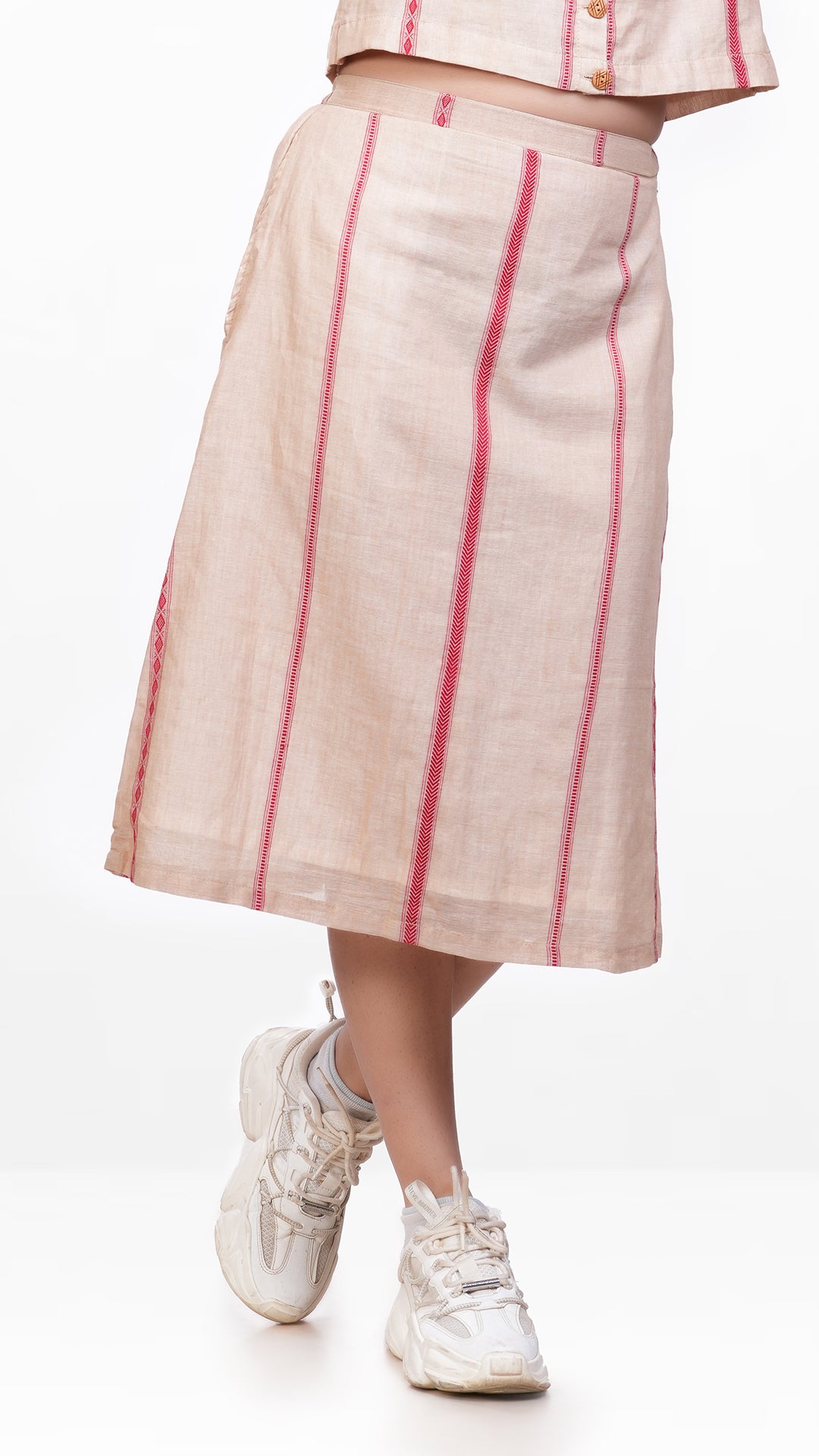 Sandel Red Pure Khadi Bottom Wear