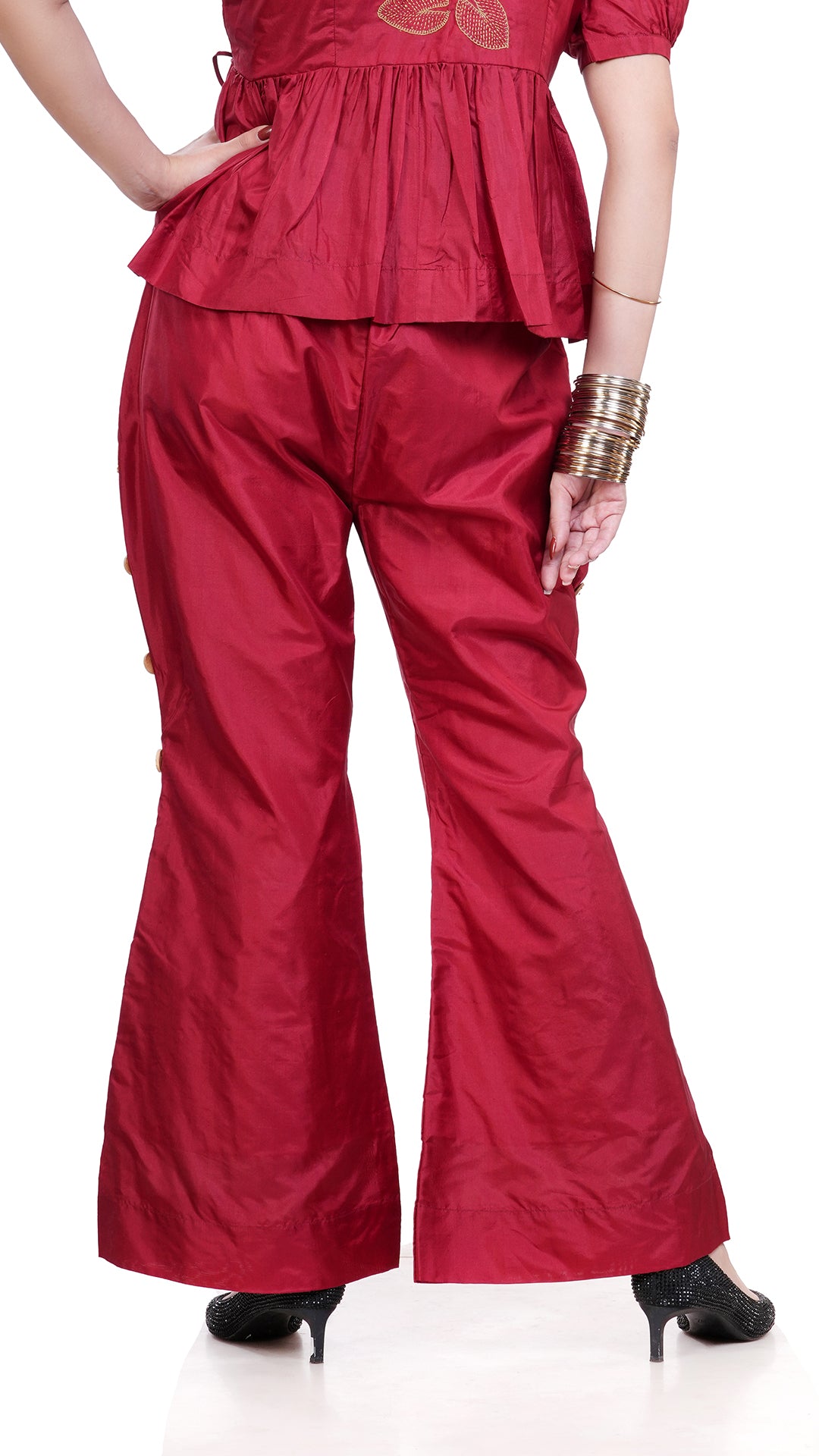 Maroon Bangalore Silk Bottom Wear