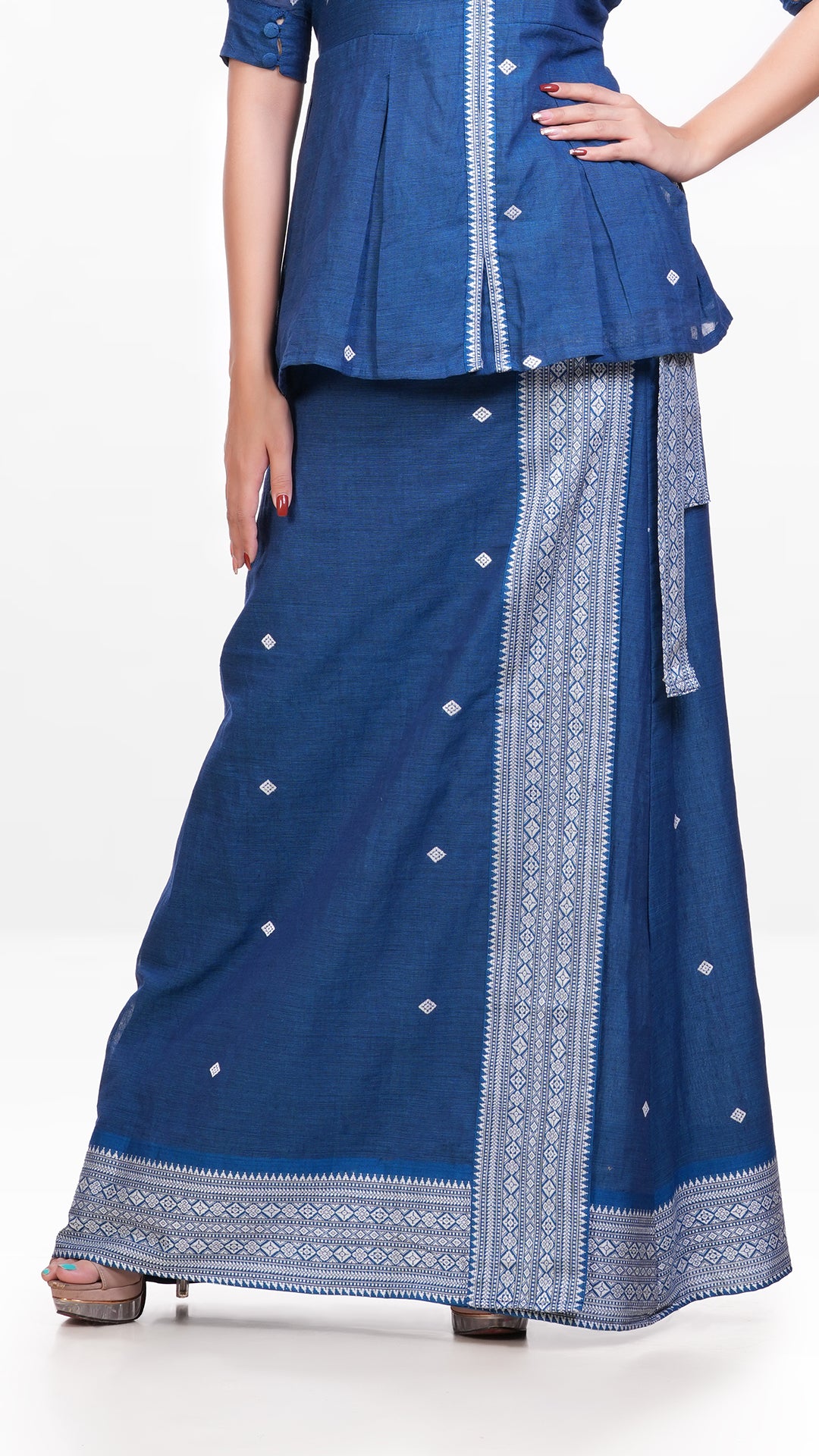 Peacock Blue khadi Bottom Wear