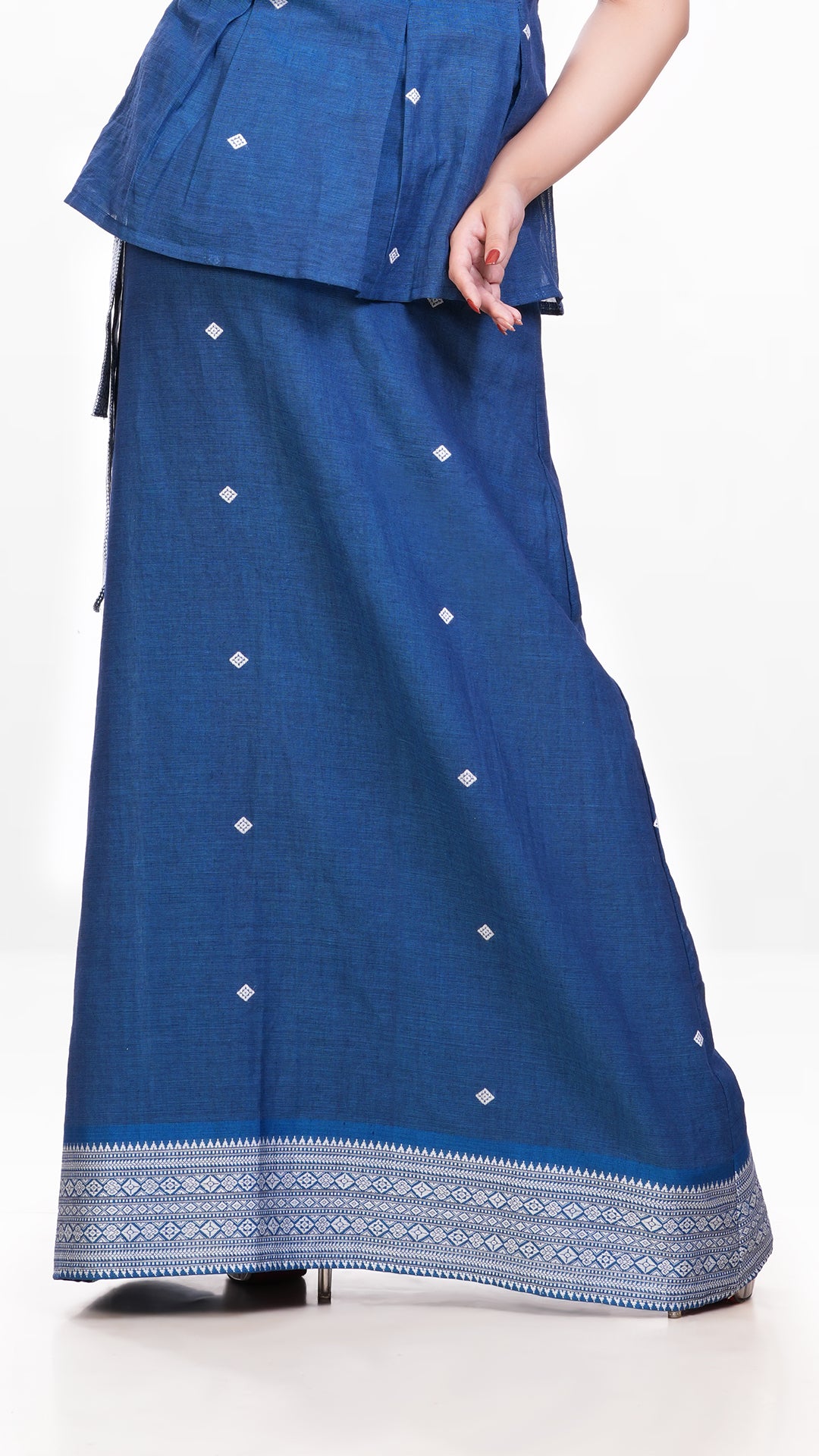 Peacock Blue khadi Bottom Wear