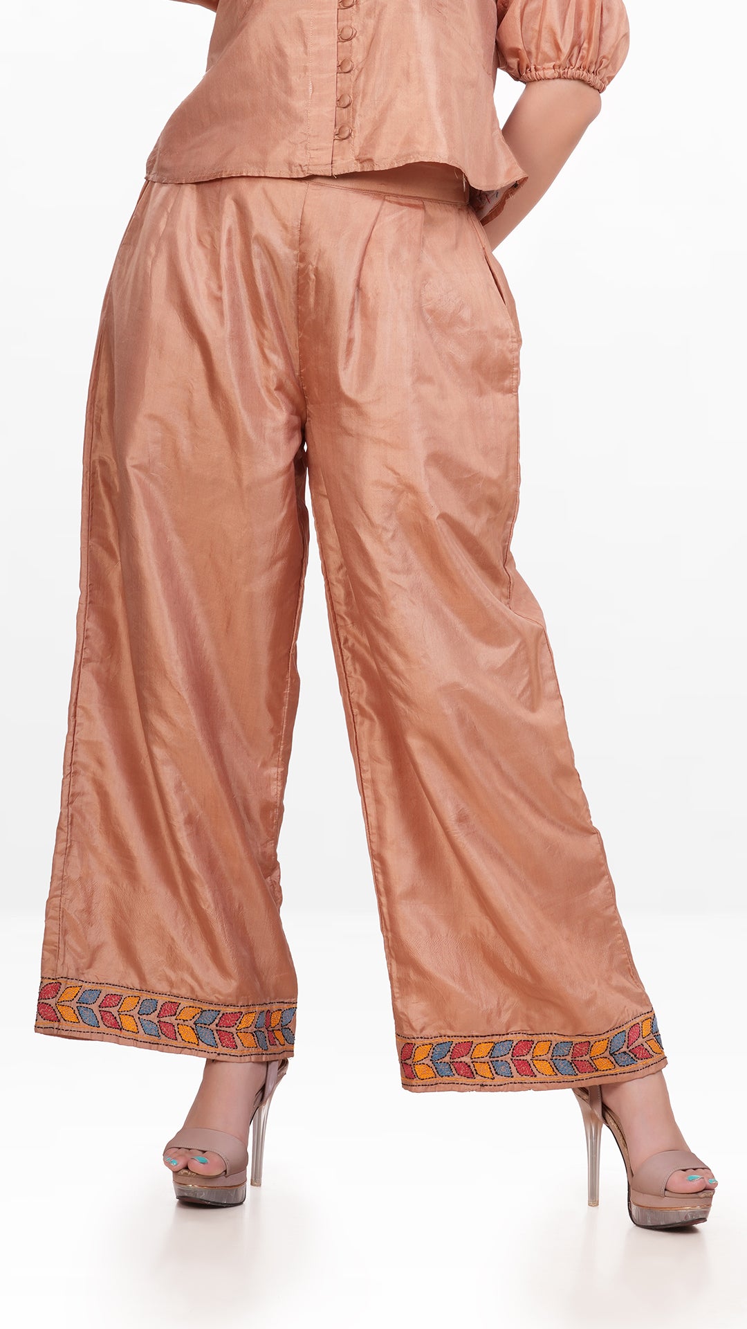 Sandal Colored Bangalore Silk Bottom Wear