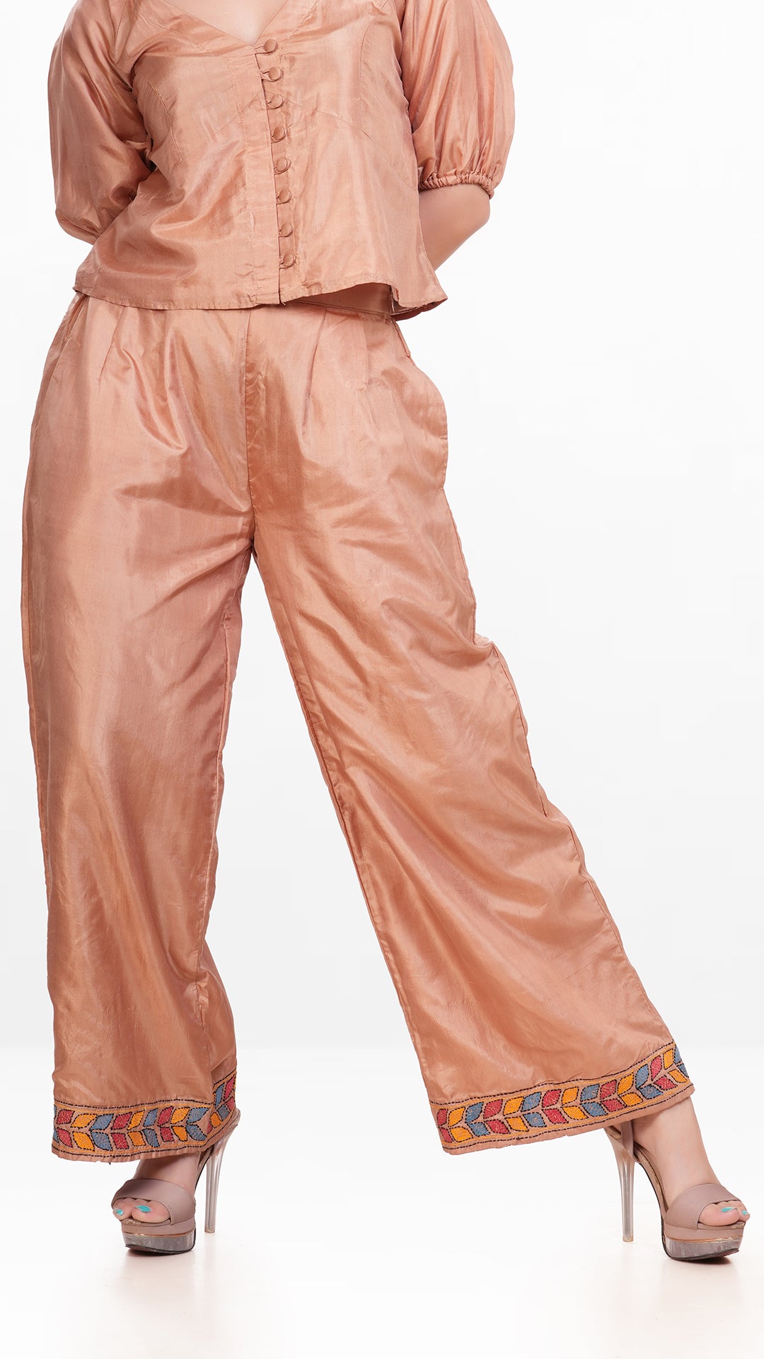 Sandal Colored Bangalore Silk Bottom Wear