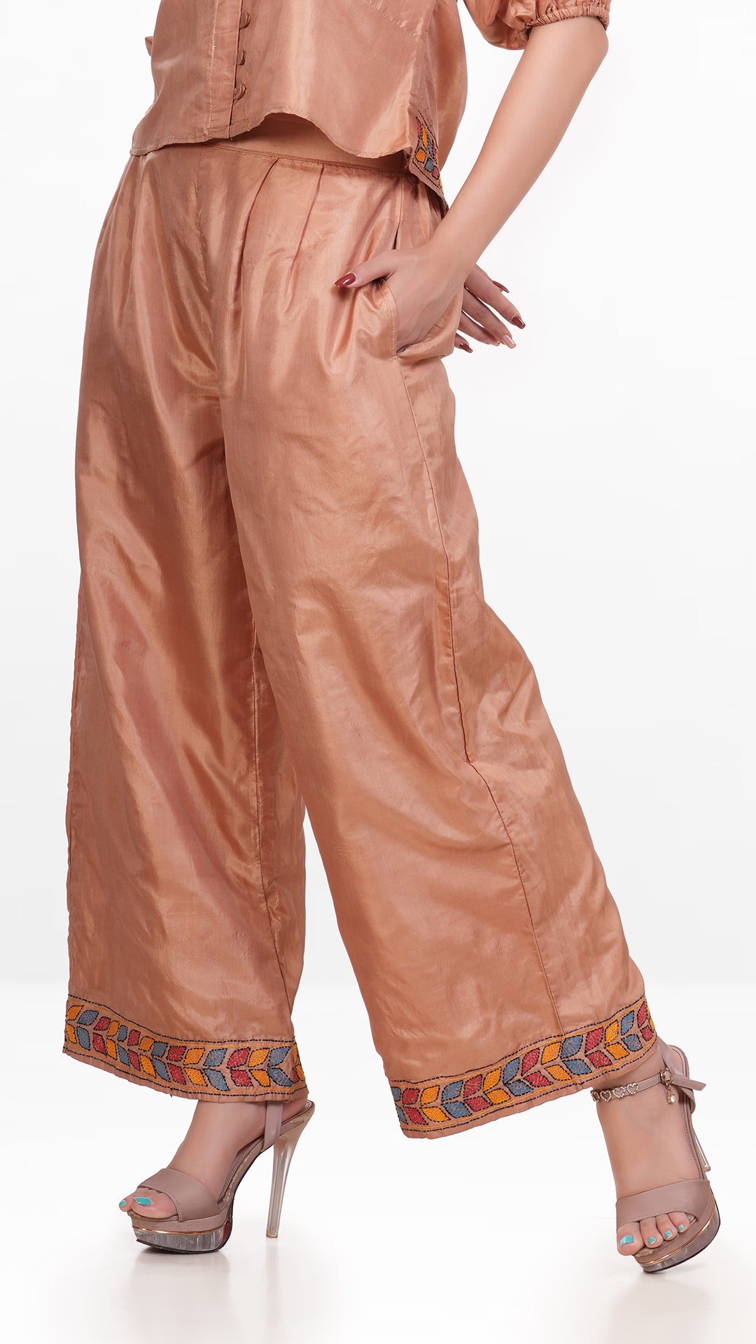 Sandal Colored Bangalore Silk Bottom Wear