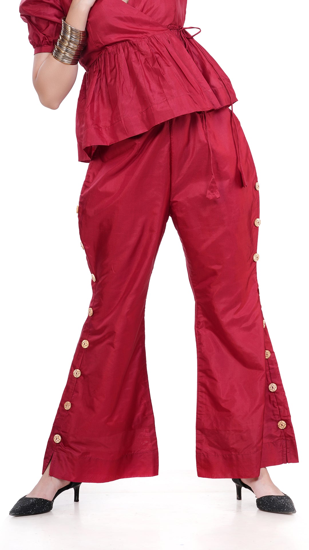 Maroon Bangalore Silk Bottom Wear